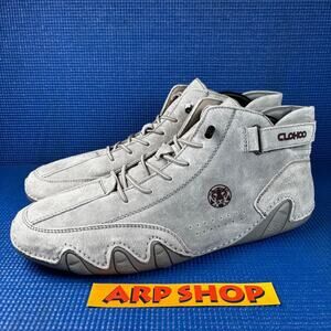 🔴 CLOHOO HIGH TOP Men`s Size 13 Grey Athletic Casual Shoes 1728